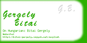 gergely bitai business card